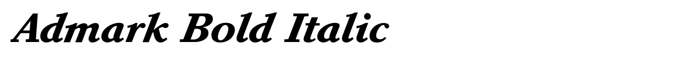 Admark Bold Italic